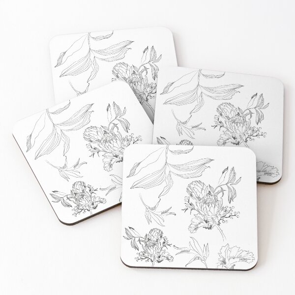 Item preview, Flowers and leaves for white soft clothes designed and sold by skgraphictrafic.
