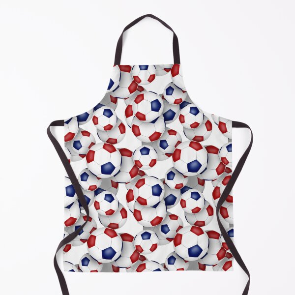 Item preview, Red blue soccer balls pattern designed and sold by katzdzynes.