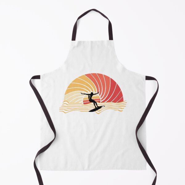 Item preview, surf silhouette with vibrant vintage style background designed and sold by StyleFused.