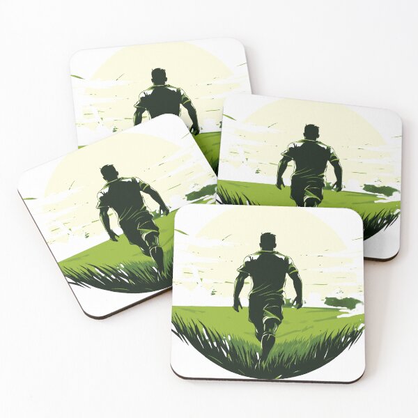 Item preview, Sleek Football Silhouette on a Green Field designed and sold by ShadowLilith3.