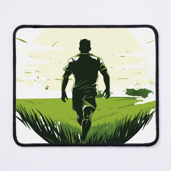 Item preview, Sleek Football Silhouette on a Green Field designed and sold by ShadowLilith3.