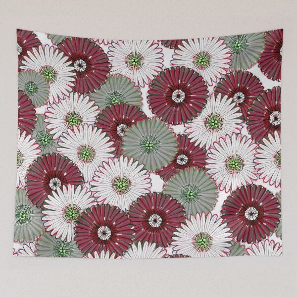 Item preview, White, Red, Green Daisies - Abstract designed and sold by sonjas.