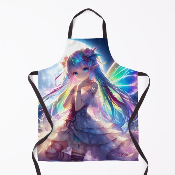 Item preview, Anime Girl Shy Rainbow Moon Fairy Dancing designed and sold by Lee Hiller Designs.