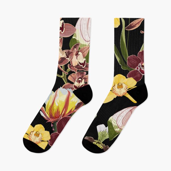 Item preview, Exotic beautiful orchid flowers seamless pattern. designed and sold by MatyKotiv.