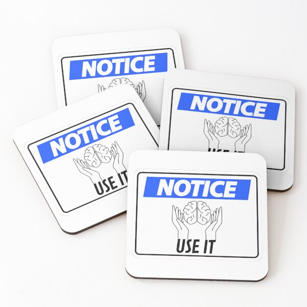 Item preview, Notice use it your brain funny meme design for sticker designed and sold by puurfectcat.