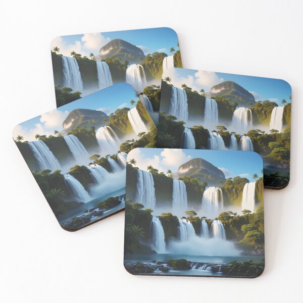Item preview, several waterfalls with a clear lake in the forest 2  designed and sold by AA-designstore.