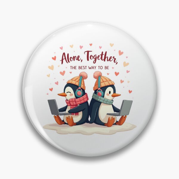 Item preview, Alone, Together Penguins – Cozy Introvert Love  designed and sold by Sorry-NotSorry.