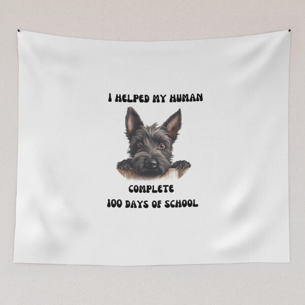 Item preview, Scottish Terrier dog 100 days of school helper designed and sold by M1234s.
