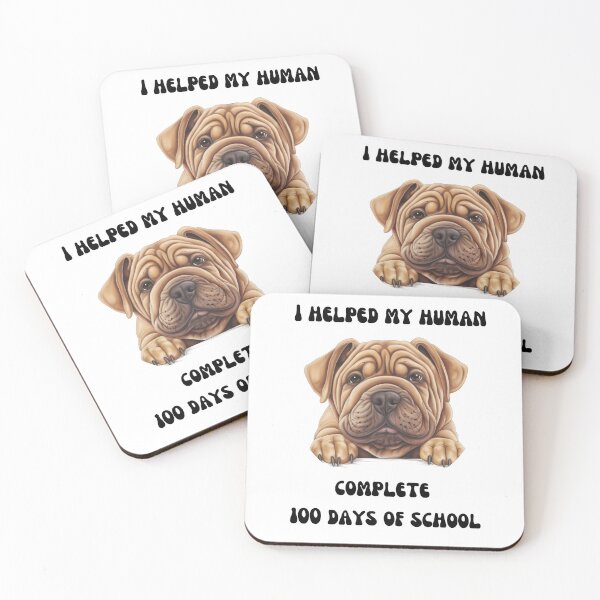 Item preview, Shar Pei dog 100 days of school helper designed and sold by M1234s.