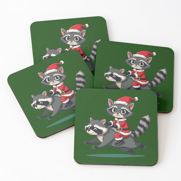 Item preview,  Christmas Raccoon Duo - Festive Fun designed and sold by Moad Fahim.