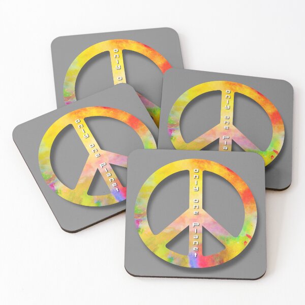 Item preview, Peace symbol colorful many colors love lettering only one planet collection designed and sold by UnnecessaryLuck.