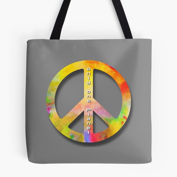 Item preview, Peace symbol colorful many colors love lettering only one planet collection designed and sold by UnnecessaryLuck.
