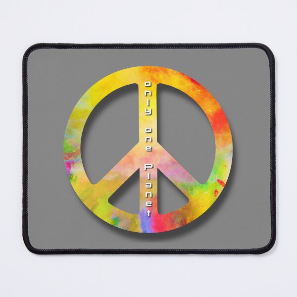 Item preview, Peace symbol colorful many colors love lettering only one planet collection designed and sold by UnnecessaryLuck.
