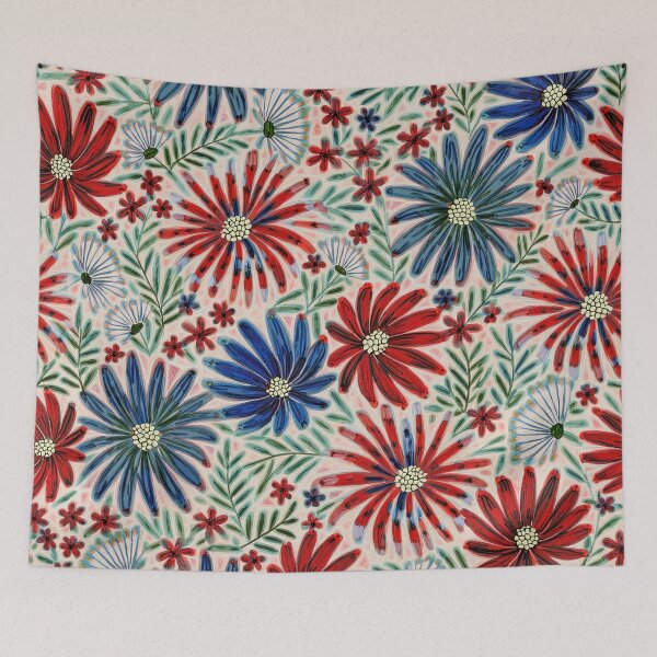 Item preview, White, Red, Green, Blue  Daisies - Abstract designed and sold by sonjas.