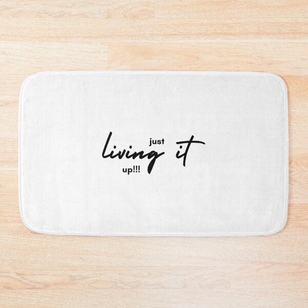Item preview, Just Living It Up!!! - Black and White - Motivational/ Inspirational quotes designed and sold by TishCO.