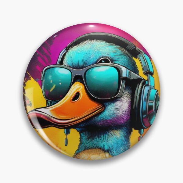 Item preview, graffiti duck wearing headphones and sunglasses designed and sold by Boxing Kangaroo Retail Company.