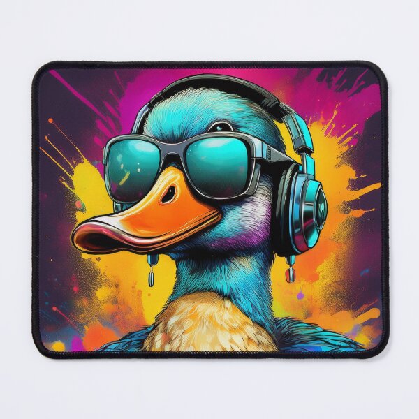 Item preview, graffiti duck wearing headphones and sunglasses designed and sold by Boxing Kangaroo Retail Company.