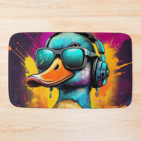Item preview, graffiti duck wearing headphones and sunglasses designed and sold by Boxing Kangaroo Retail Company.