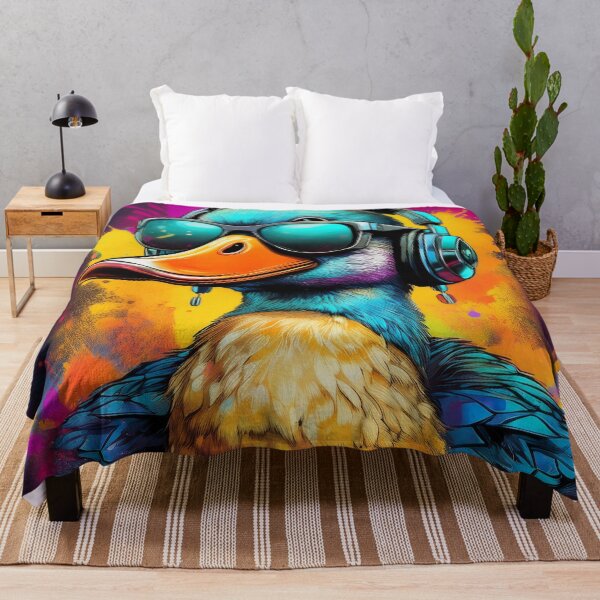 Item preview, graffiti duck wearing headphones and sunglasses designed and sold by Boxing Kangaroo Retail Company.