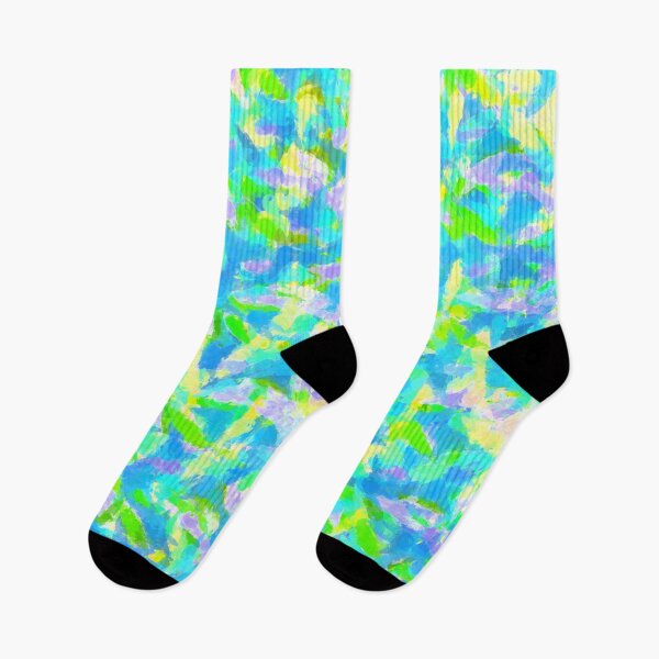 Item preview, Easter Bright Colorful Impressionistic Greens Blues Background Element designed and sold by Sharon Schwalbe.