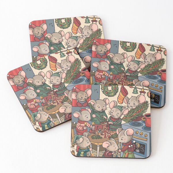 Item preview, Festive Mice Preparing a Holiday Feast designed and sold by McVrax.