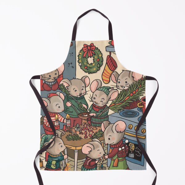 Item preview, Festive Mice Preparing a Holiday Feast designed and sold by McVrax.
