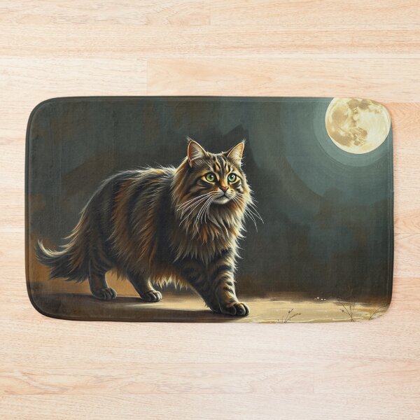 Item preview, Longhaired Tabby by Moonlight designed and sold by Skye Ryan-Evans.