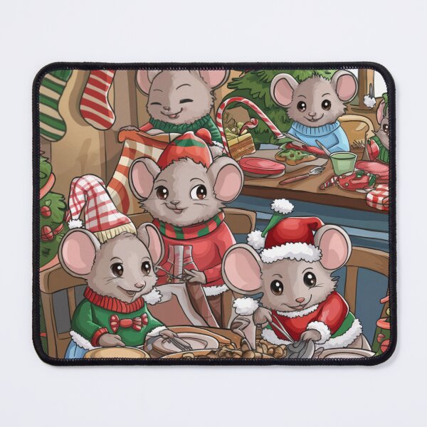 Item preview, Festive Mice Preparing a Holiday Feast designed and sold by McVrax.