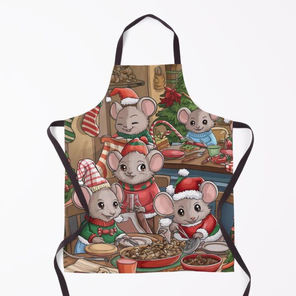 Item preview, Festive Mice Preparing a Holiday Feast designed and sold by McVrax.