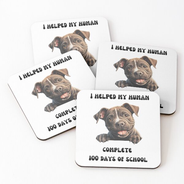 Item preview, Pitbull dog 100 days of school helper designed and sold by M1234s.