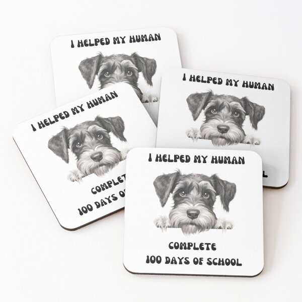 Item preview, Schnauzer dog 100 days of school helper designed and sold by M1234s.