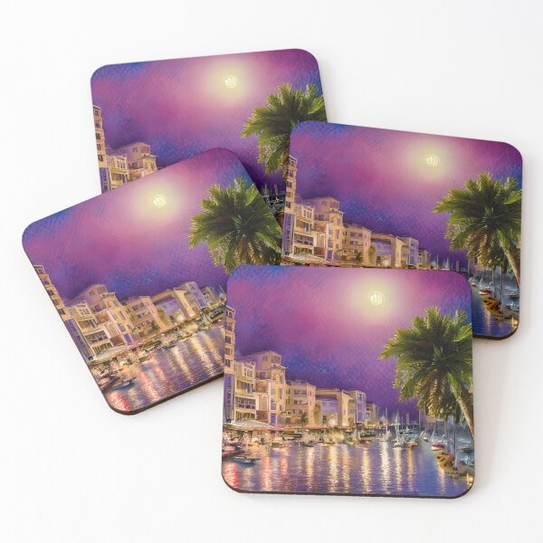 Item preview, Retro travel poster Ibiza Spain - Magical Mediterranean night scene in vintage style designed and sold by pod24.