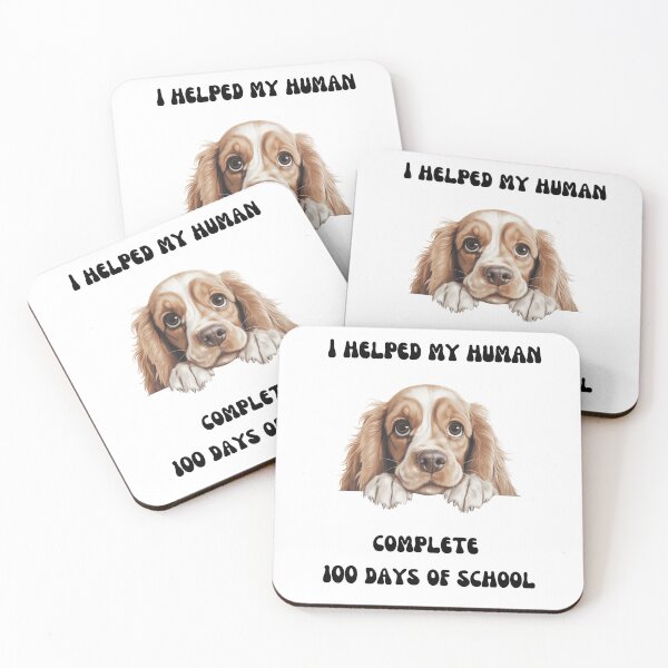 Item preview, Cocker Spaniel dog 100 days of school helper designed and sold by M1234s.