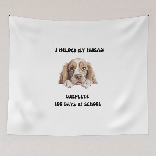 Item preview, Cocker Spaniel dog 100 days of school helper designed and sold by M1234s.