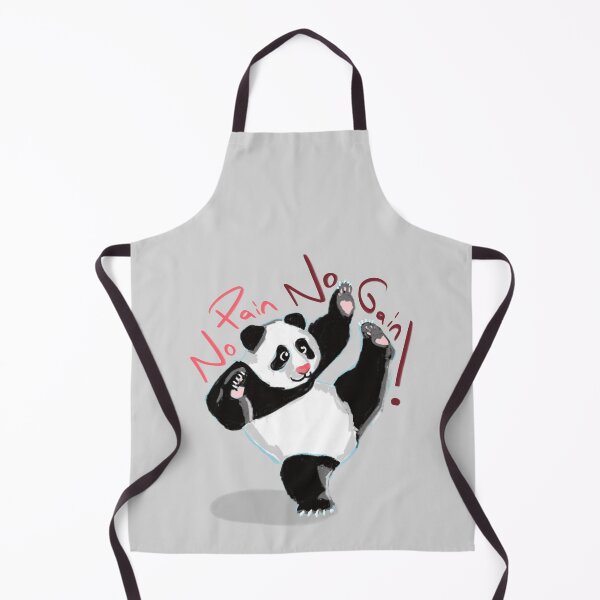 Item preview, Karate Panda No Pain No Gain T-Shirt Design – Motivational Martial Arts Illustration designed and sold by Pandositive.