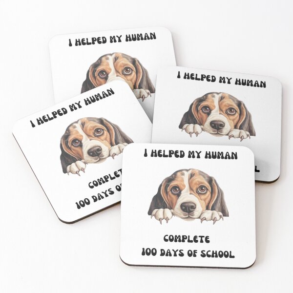 Item preview, Beagle dog 100 days of school helper designed and sold by M1234s.