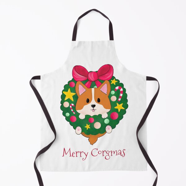 Item preview, Merry Corgmas - Cute puppy inside a festive wreath designed and sold by Wolshebnaja.