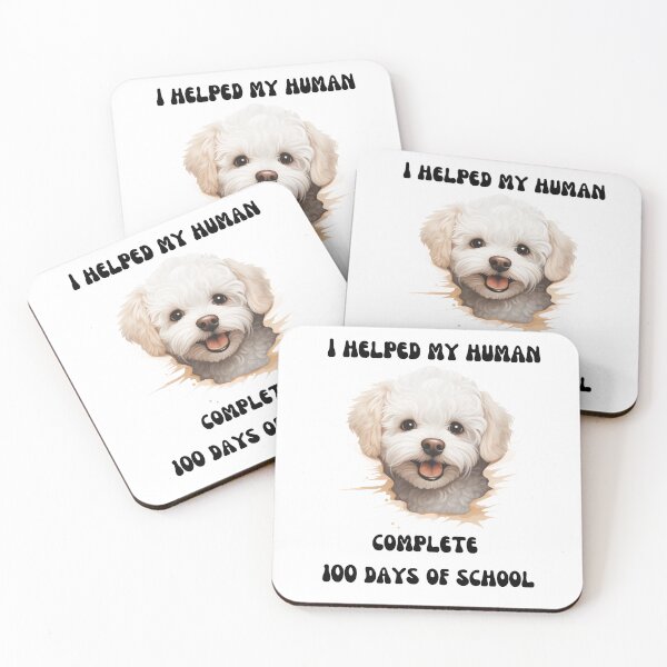 Item preview, Bichon dog 100 days of school helper designed and sold by M1234s.
