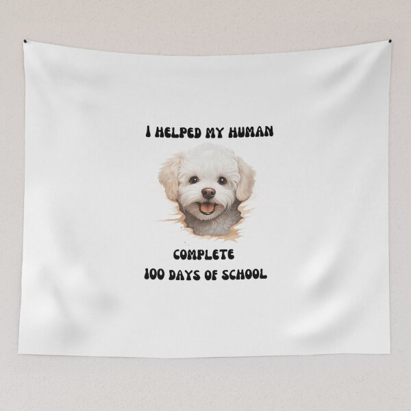 Item preview, Bichon dog 100 days of school helper designed and sold by M1234s.