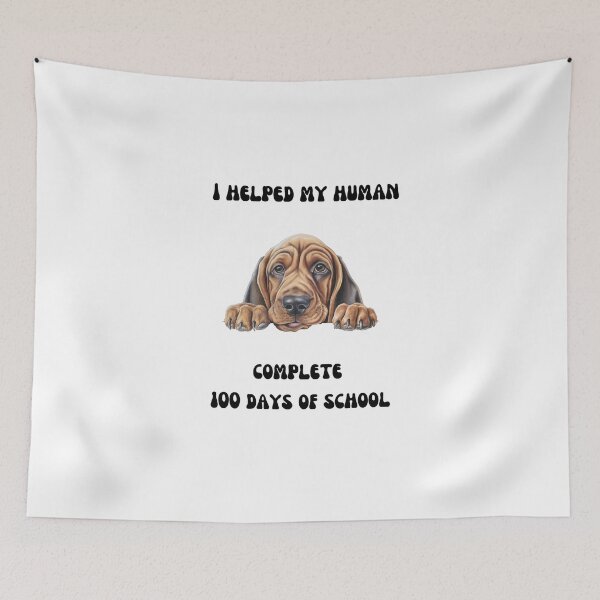 Item preview, Bloodhound dog 100 days of school helper designed and sold by M1234s.