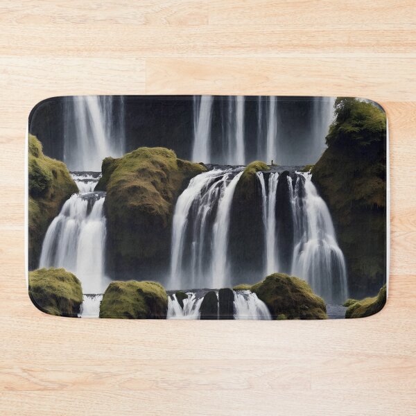 Item preview, waterfalls in the green forest or green jungle 6 designed and sold by AA-designstore.