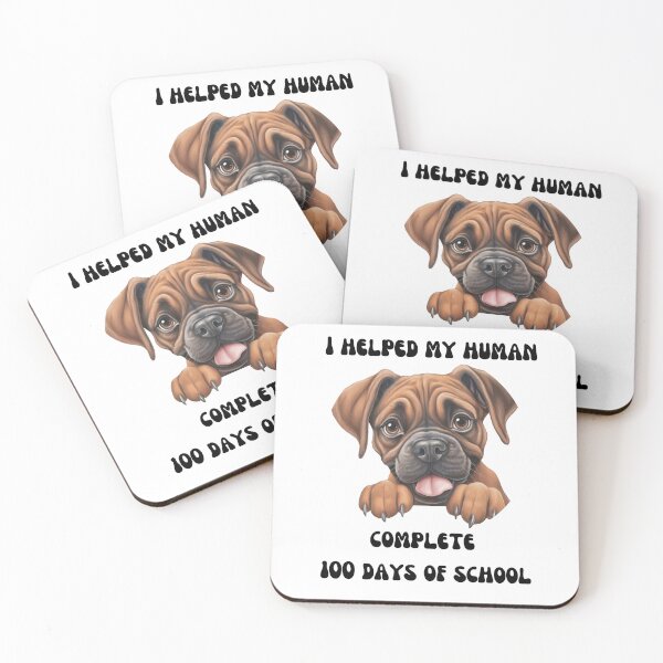 Item preview, Boxer dog 100 days of school helper designed and sold by M1234s.