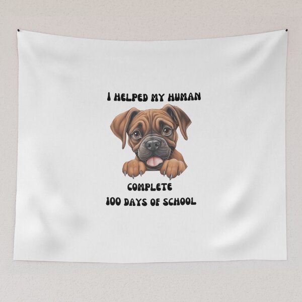 Item preview, Boxer dog 100 days of school helper designed and sold by M1234s.