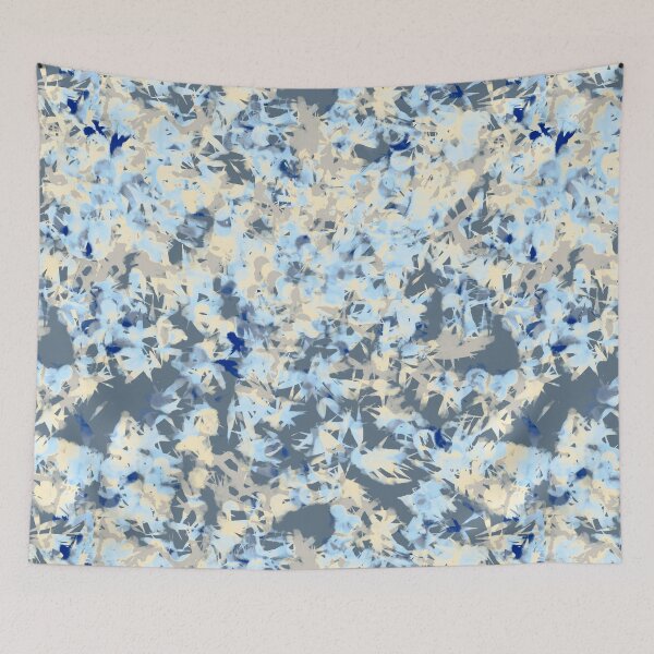 Item preview, Blue and Grey Decor Abstract Impressionist Repeat Pattern designed and sold by Sharon Schwalbe.