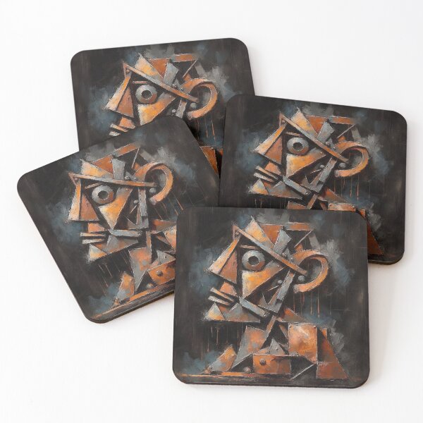 Item preview, Cubist Portrait in Metal designed and sold by PaintartPaint.