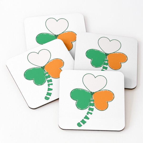 Item preview, Ireland Flag in Irish Shamrock Hearts designed and sold by porterpouts.