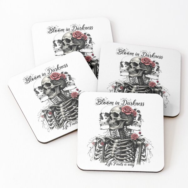 Item preview, Bloom In Darkness Life Finds a Way Skeleton With Rose Design designed and sold by GesparHouse.