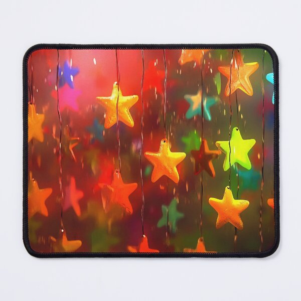Item preview, Colorful star-shaped decorations illuminate a vibrant background at a festive event in a cozy indoor setting designed and sold by anytka.