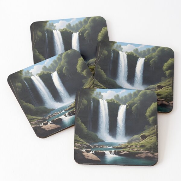 Item preview, waterfall in the green forest or green jungle 7 designed and sold by AA-designstore.