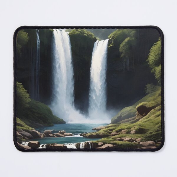 Item preview, waterfall in the green forest or green jungle 7 designed and sold by AA-designstore.
